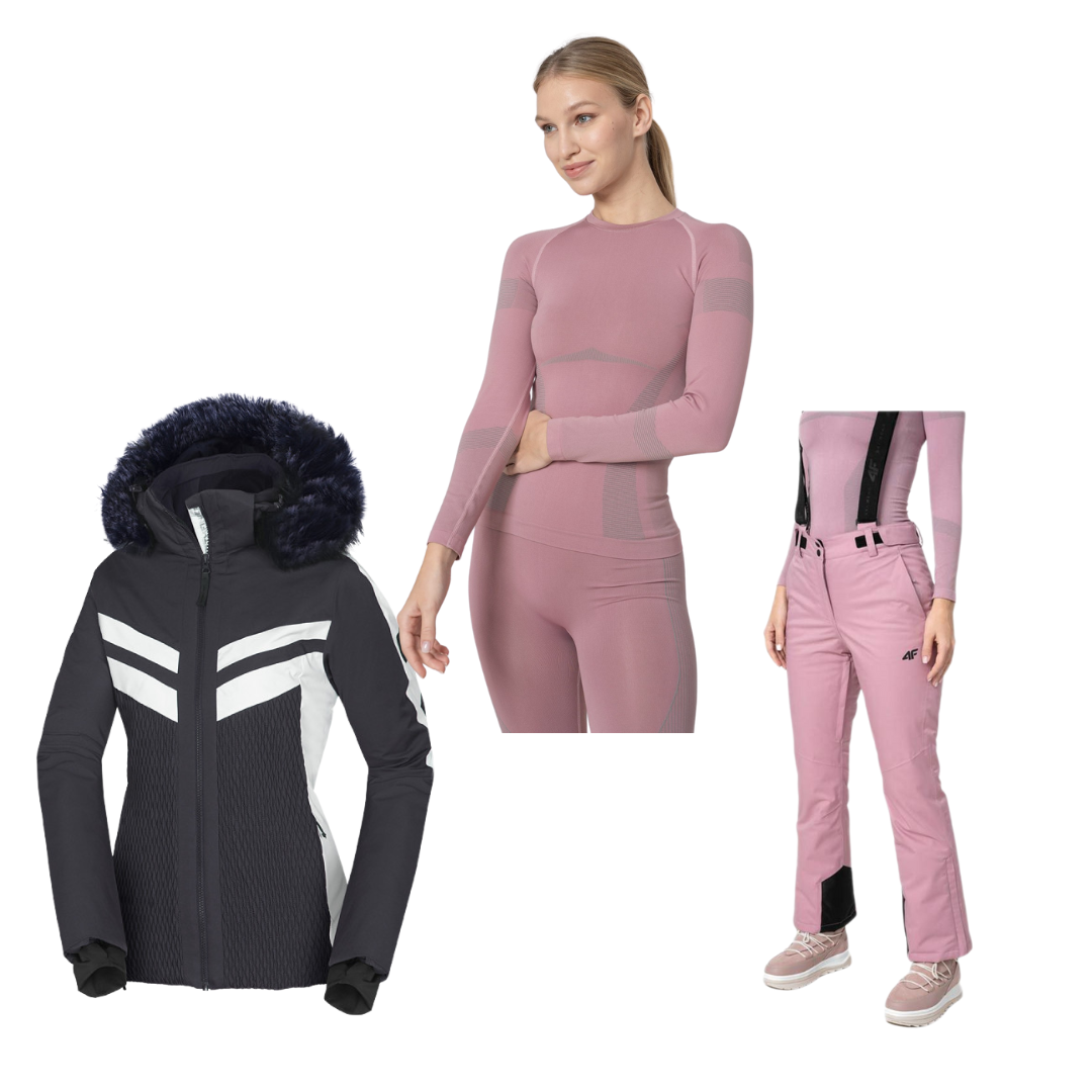 Veste de ski Northfinder + pantalon de ski 4F + gilet 4F